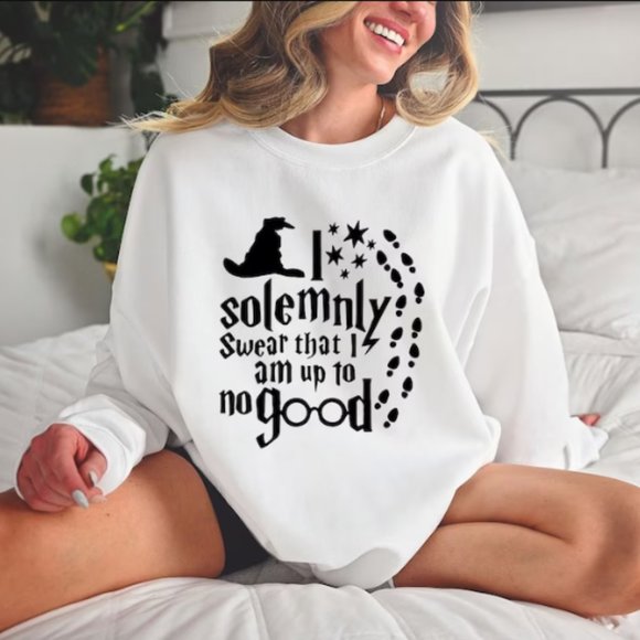 Sweaters - I Solemnly Sweat I Am up to no good Harry Potter NEW white crewneck sweatshirt